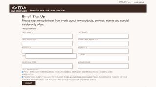 
                            3. Email Sign Up Page - Aveda | Middle East | …