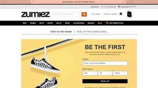 
                            2. Email Sign Up - Zumiez