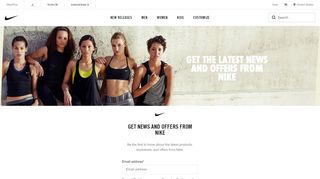 
                            6. Email Signup - nike.com