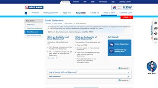 
                            1. Email Statements - HDFC Bank: Personal Banking Services