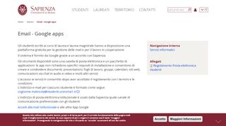 
                            5. Email studenti - Piattaforma Google Apps | Sapienza - Universit? di ...