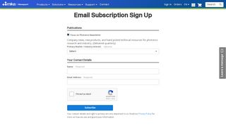 
                            1. Email Subscription Sign Up - Newport - Photonics …