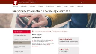 
                            6. Email Support : Indiana University Southeast