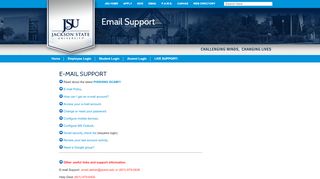 
                            4. Email Support - Jackson State University
