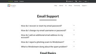 
                            11. Email | Support | Windstream