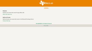 
                            5. Email - The University of Texas at Dallas