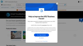 
                            4. Email Troubleshooting – AT&T Community
