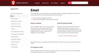 
                            4. Email | University Information Technology Services