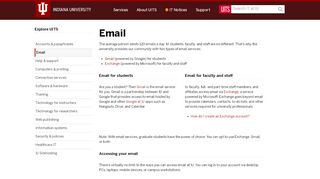 
                            8. Email | University Information Technology Services