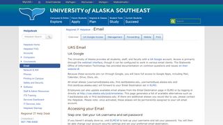 
                            3. Email | University of Alaska Southeast