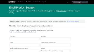 
                            6. Email - us.esupport.sony.com