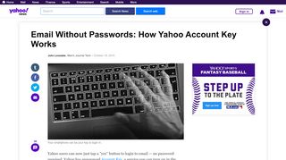 
                            5. Email Without Passwords: How Yahoo Account Key Works