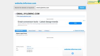 
                            3. email.xyleminc.com at WI. Xylem Login Portal - Website Informer