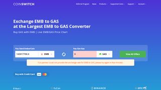 
                            5. EMB to GAS Converter | 1 EMB = 0.000000 GAS | …