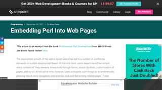 
                            6. Embedding Perl Into Web Pages — SitePoint