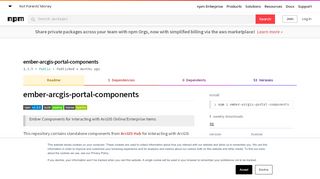 
                            9. ember-arcgis-portal-components - npm