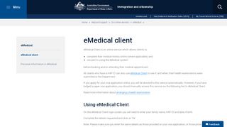 
                            4. eMedical client - immi.homeaffairs.gov.au