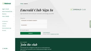 
                            3. Emerald Club Sign In | National Car Rental