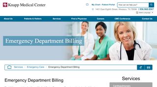 
                            2. Emergency Department Billing - Knapp Medical Center