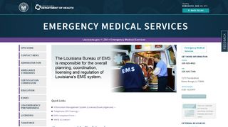 
                            1. Emergency Medical Services | Department of Health | State of Louisiana