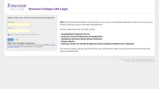 
                            6. Emerson College CAS Login - Emerson College Horizons System