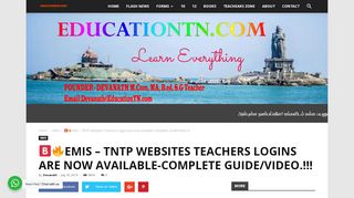 
                            7. EMIS – TNTP websites Teachers Logins are …