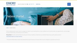 
                            9. Emory Healthcare Patient Portal - Atlanta, GA - Emory Healthcare