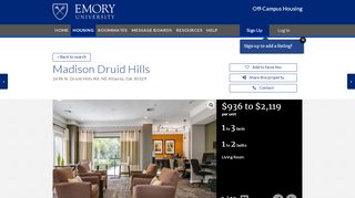 
                            4. Emory University | Off Campus Housing Search | Madison Druid Hills ...