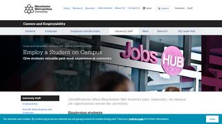 
                            6. Employ a Student on Campus · Manchester Metropolitan University