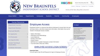 
                            4. Employee Access - New Braunfels ISD