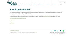 
                            1. Employee Access - VHB