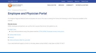 
                            4. Employee and Physician Portal | KRMC | Kingman Regional Medical ...