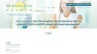 
                            5. Employee Assistance Program | MorningStar Health | Login ...