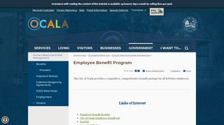 
                            5. Employee Benefit Program | City of Ocala