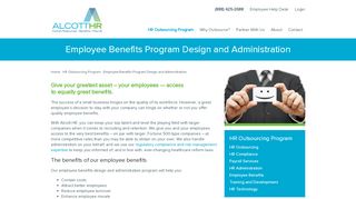 
                            2. Employee Benefits. Alcott HR