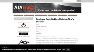 
                            4. Employee Benefits Help Maintain Firm's Success - The AIA Trust