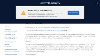 
                            2. Employee Benefits | Human Resources | Liberty University