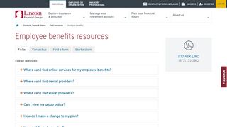 
                            4. Employee benefits | Lincoln Financial Group