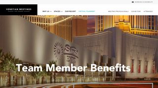 
                            4. Employee Benefits | Sands Expo® and Venetian Meetings