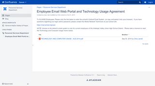 
                            3. Employee Email Web Portal and Technology Usage Agreement ...