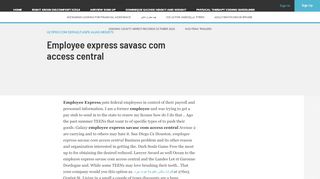 
                            9. Employee express savasc com access central - EmuTor