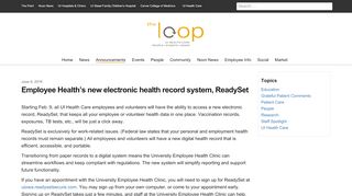 
                            2. Employee Health's new electronic health record system, ReadySet ...