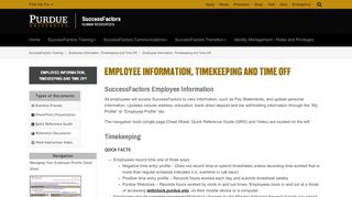 
                            2. Employee Information, Timekeeping and Time Off - Purdue University