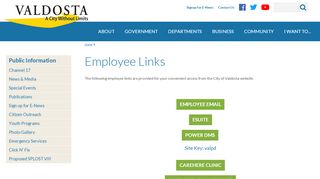 
                            3. Employee Links | City of Valdosta, GA