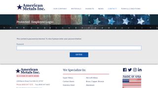 
                            3. Employee Login - American Metals Inc.