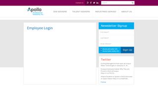 
                            2. Employee Login -- Apollo Professional Solutions