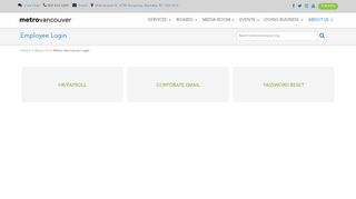 
                            1. Employee Login - Metro Vancouver
