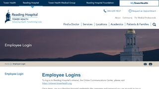 
                            10. Employee Login | Reading Hospital