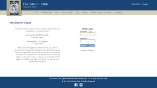 
                            1. Employee Login - The Edison Club