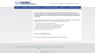 
                            4. Employee Portal | Anchor Manufacturing Group Anchor Manufacturing ...